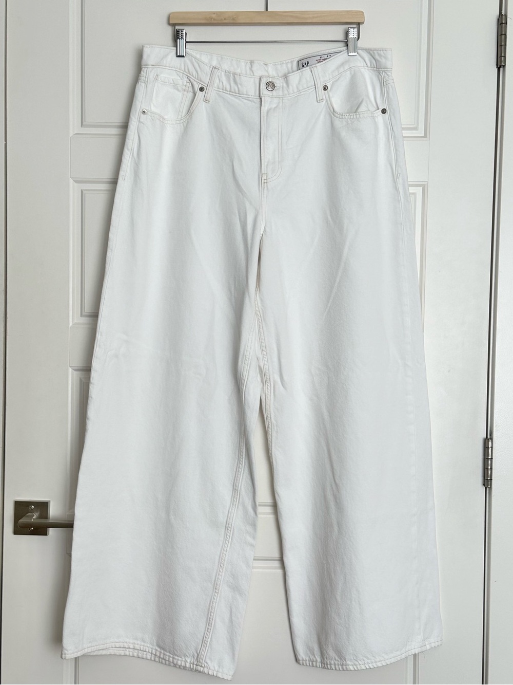 White Size 33 Tall GAP Low Slung UltraSoft Extra Baggy Jeans